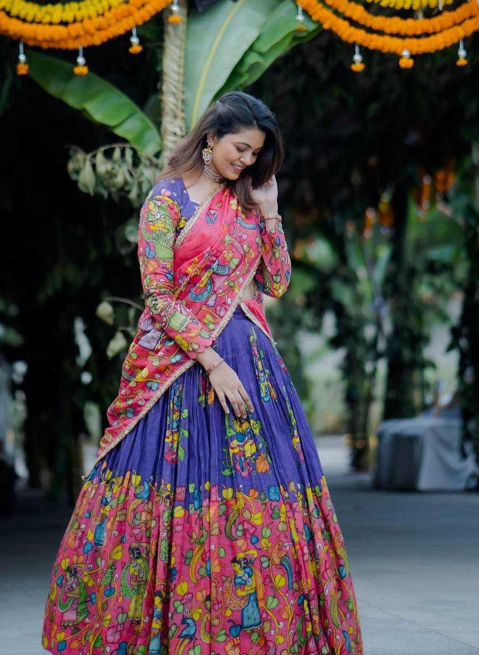 YNF COTTON KESH119 473 LEHENGAS WHOLESALE KALAMKARI LEHENGAS MANUFACTURER