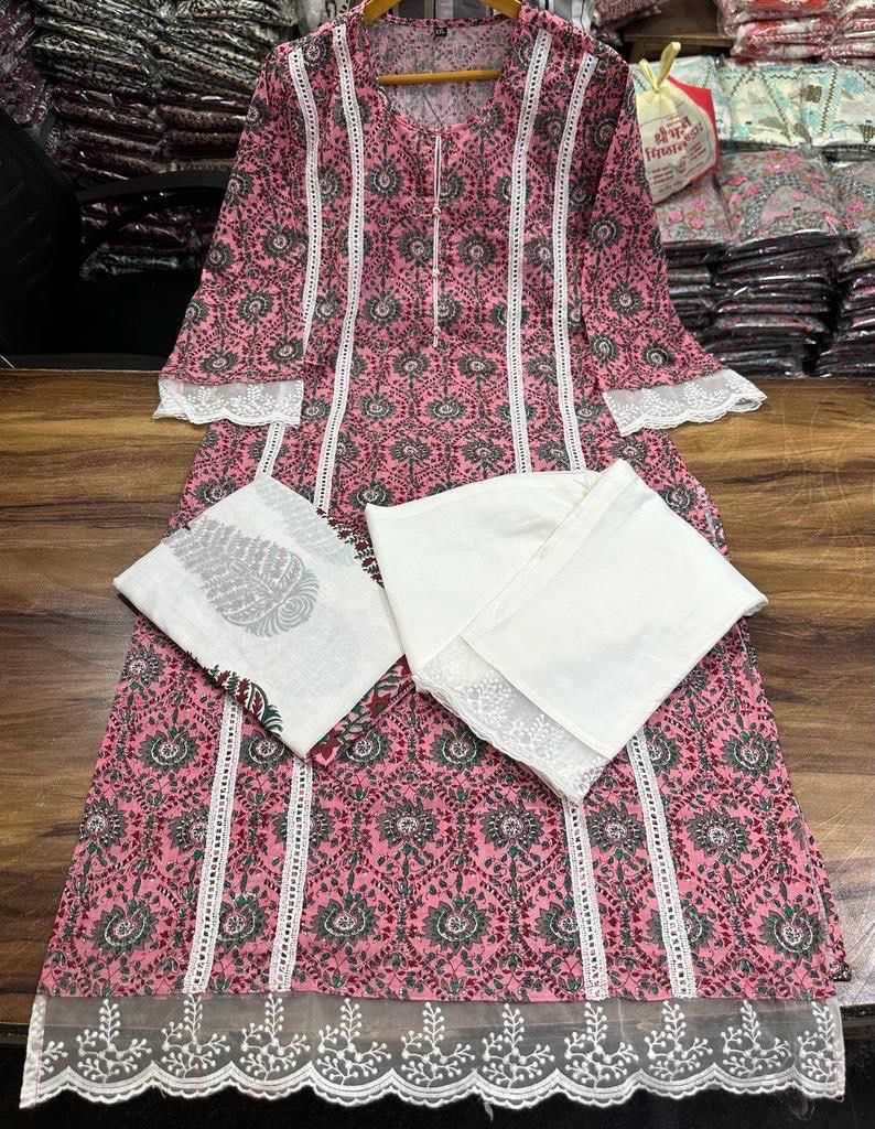 Ynf Cotton KESH175 DVF 17 Suits & Dresses Wholesale Printed Suits Cotton Suits A-Line Suits Manufacturer