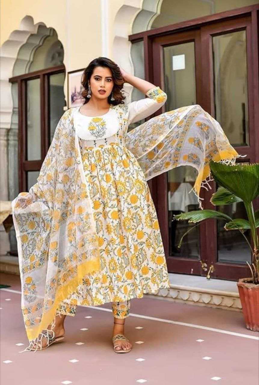 YNF COTTON KESH200 2935 SUITS & DRESSES WHOLESALE DESIGNER PRINTED COTTON SUITS & DRESSES MANUFACTURER