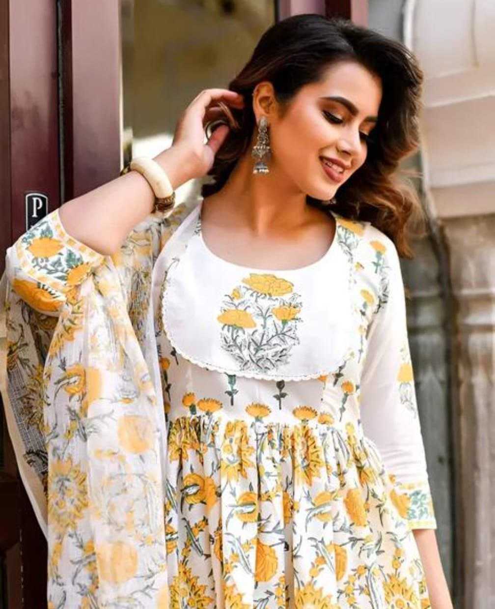 YNF COTTON KESH200 2935 SUITS & DRESSES WHOLESALE DESIGNER PRINTED COTTON SUITS & DRESSES MANUFACTURER