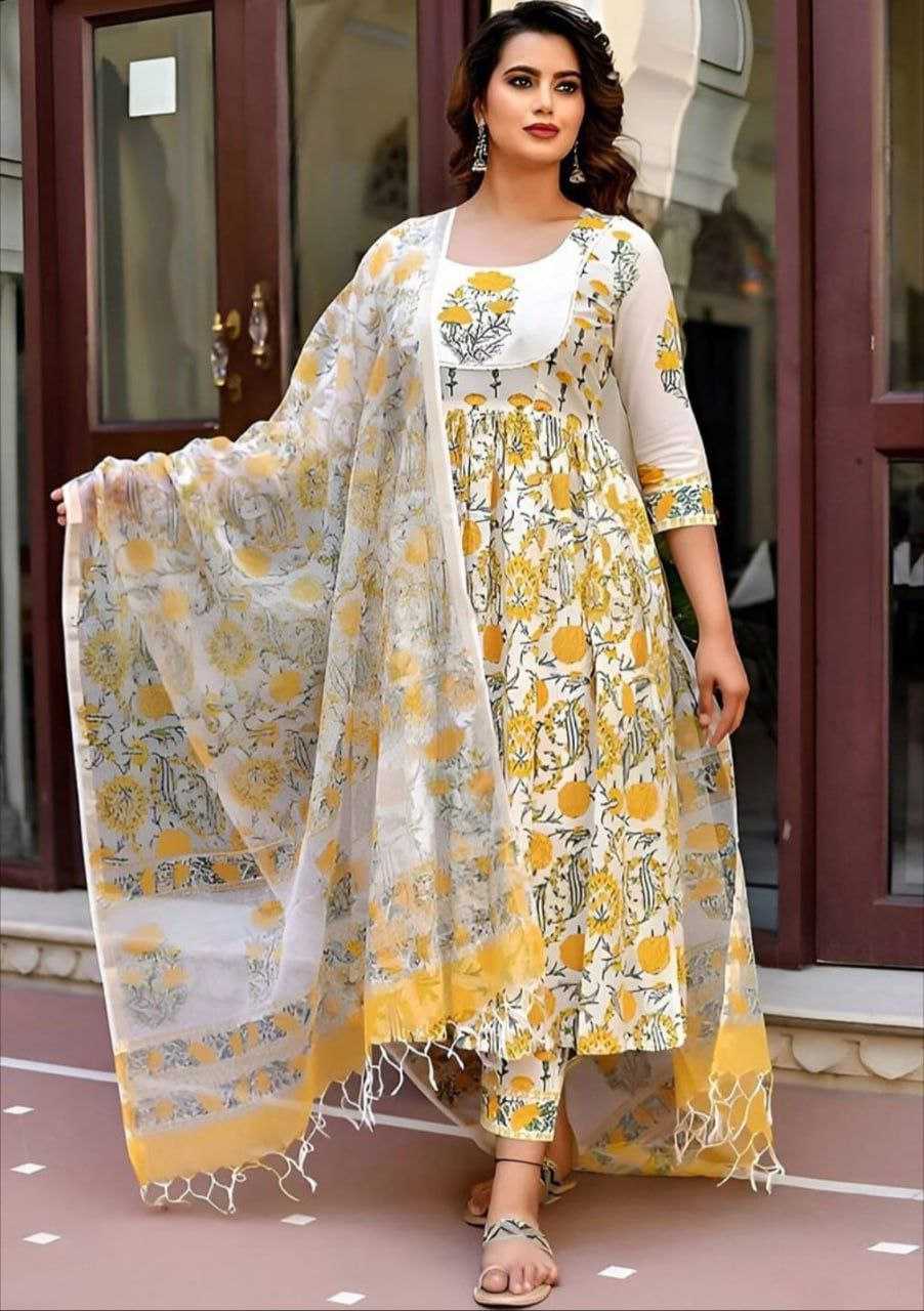 YNF COTTON KESH200 2935 SUITS & DRESSES WHOLESALE DESIGNER PRINTED COTTON SUITS & DRESSES MANUFACTURER