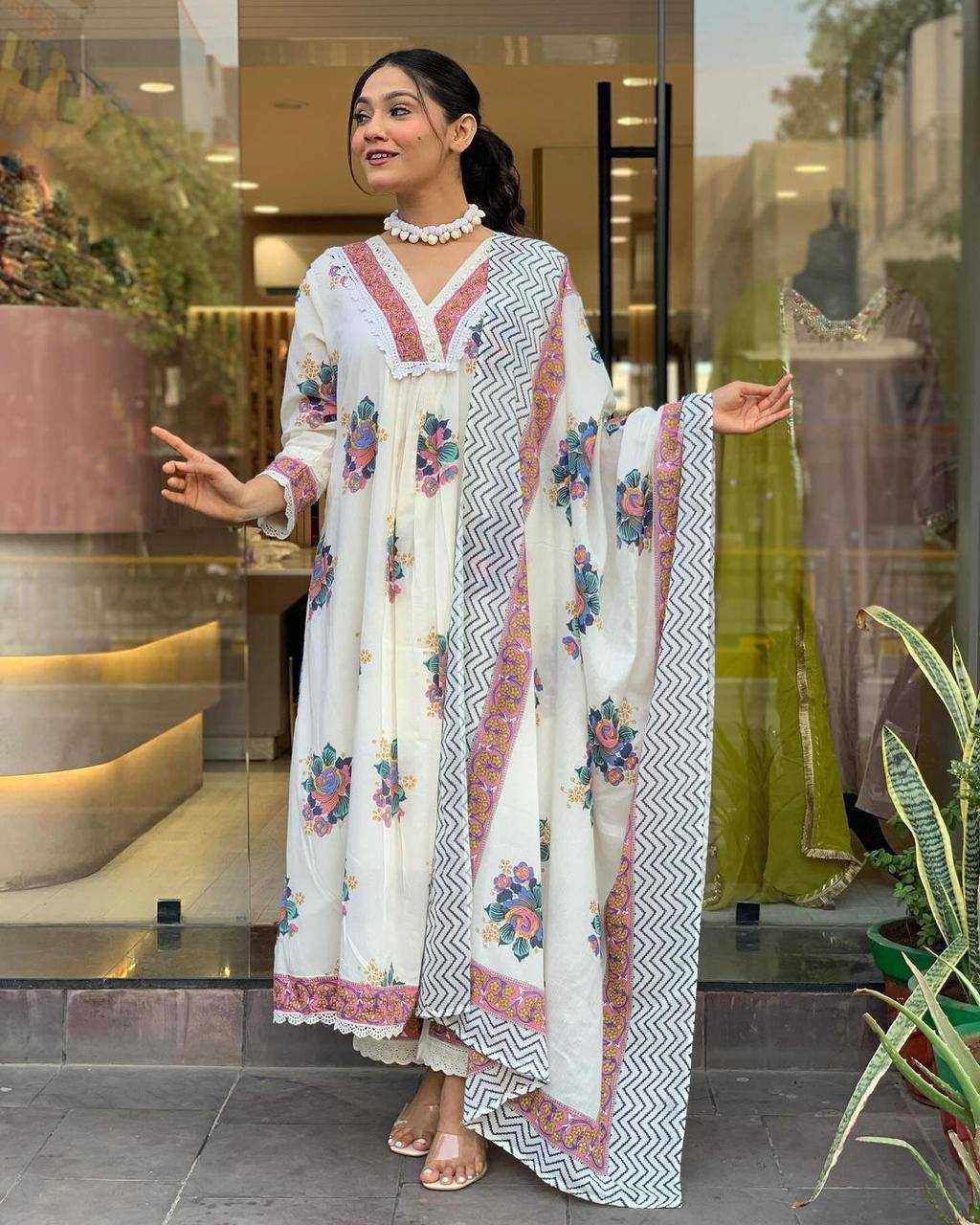 Ynf Cotton KESH211 LDY141 Suits & Dresses Wholesale Printed Suits Embroidery Suits Cotton Suits Manufacturer