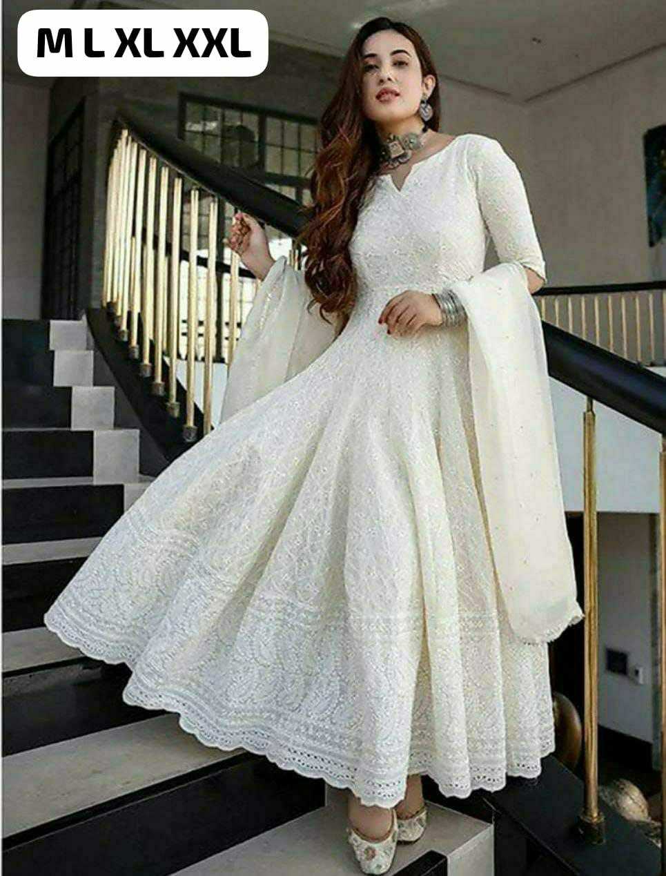 YNF COTTON KESH225 SCN13 GOWNS WHOLESALE ANARKALI DESIGNER SEQUIN GOWNS MANUFACTURER