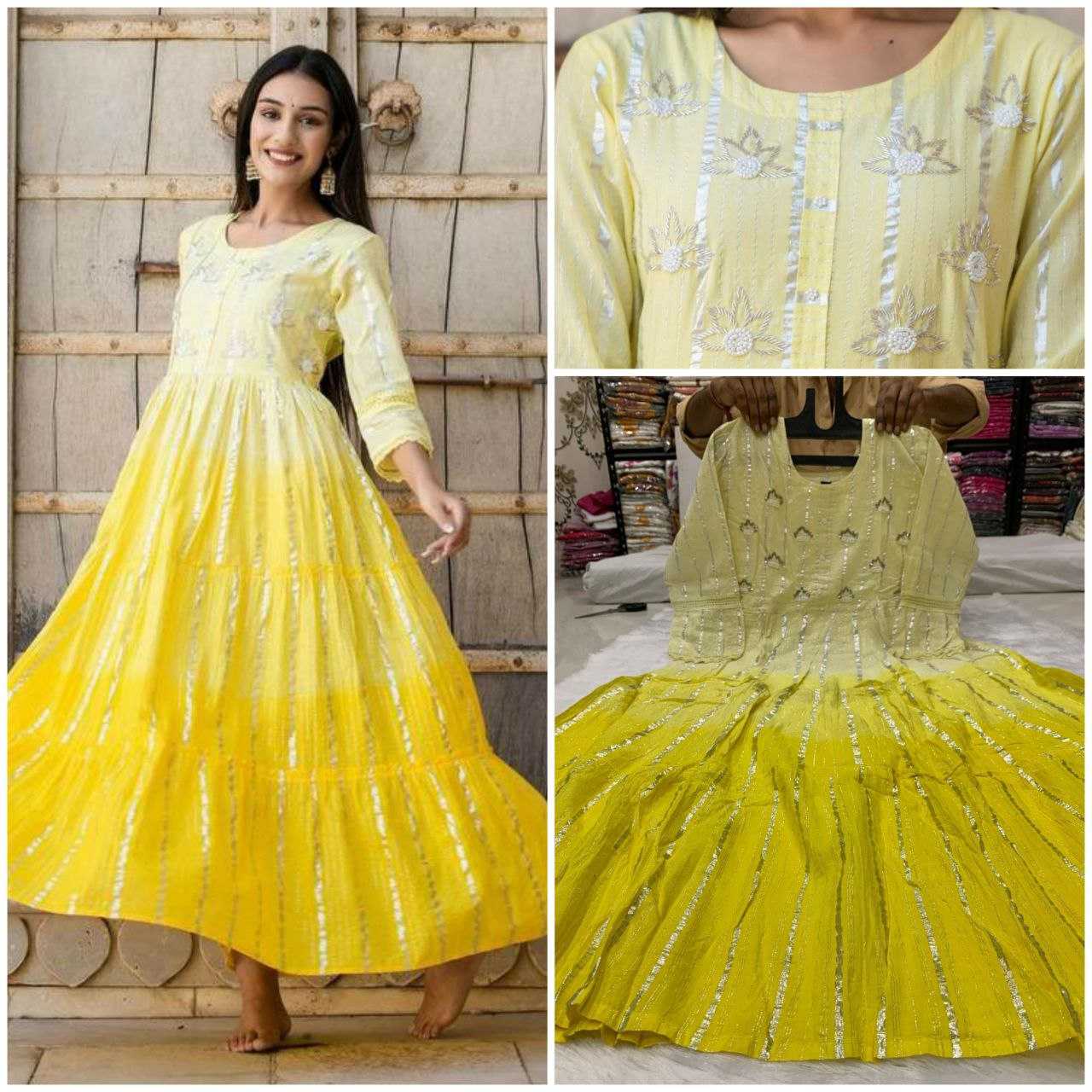 YNF COTTON KESH225 SCN23 GOWNS WHOLESALE ANARKALI PARTY WEAR DESIGNER GOWNS MANUFACTURER