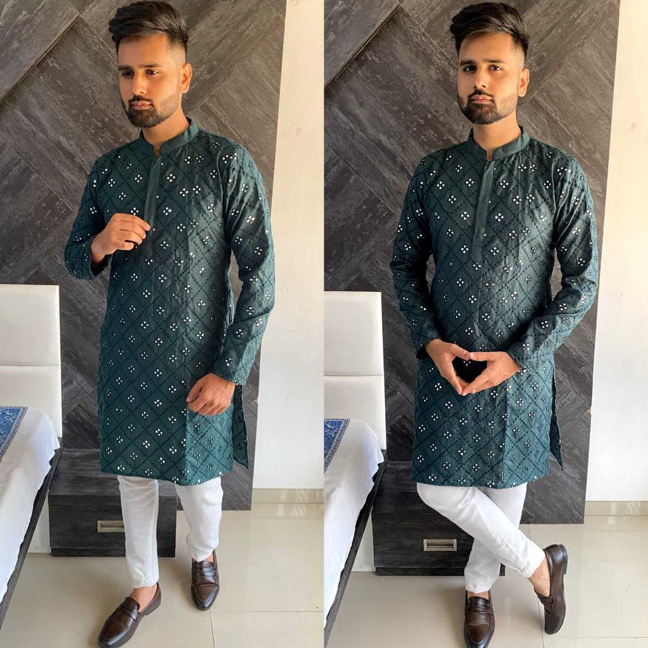 Ynf Cotton KESH246 Mirror kurta Mens Wear Wholesale Casual Wear Men Cotton Kurta Men Kurta Pajama Manufacturer