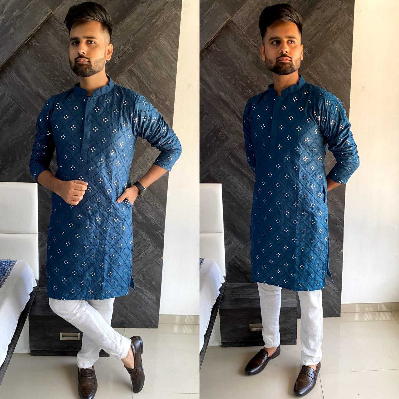 Ynf Cotton KESH246 Mirror kurta Mens Wear Wholesale Casual Wear Men Cotton Kurta Men Kurta Pajama Manufacturer