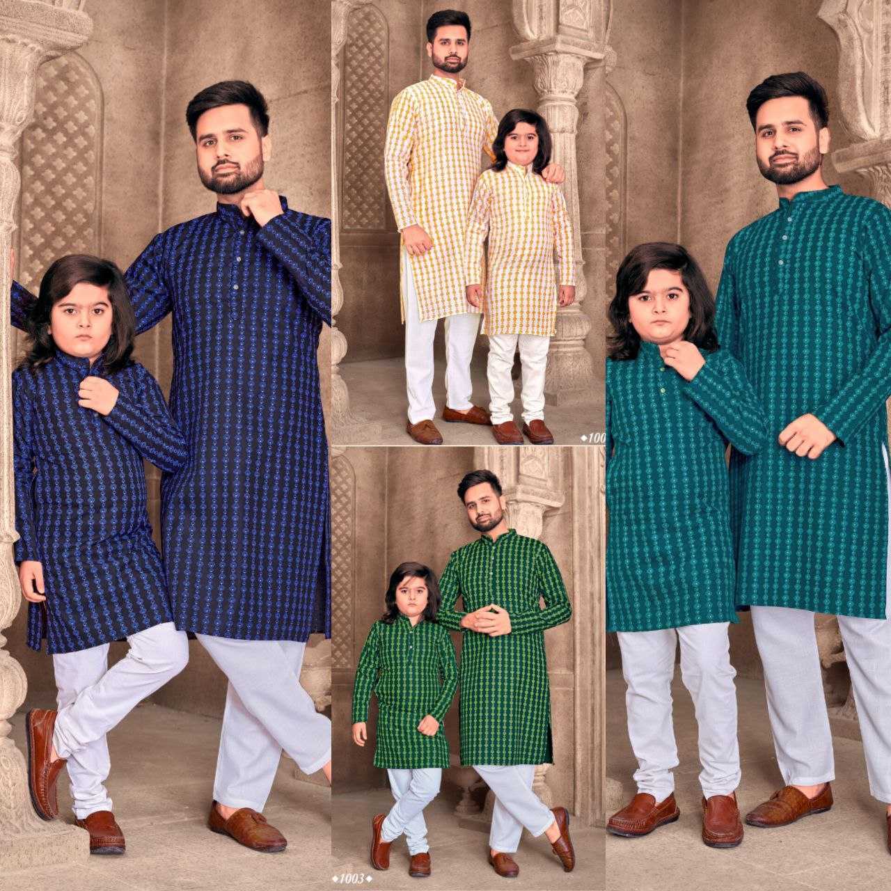 Ynf Cotton KESH246 V-3 Mens Wear Wholesale Mens Kurta Pyjama Father Son Combo Wears Men Cotton Kurta Manufacturer