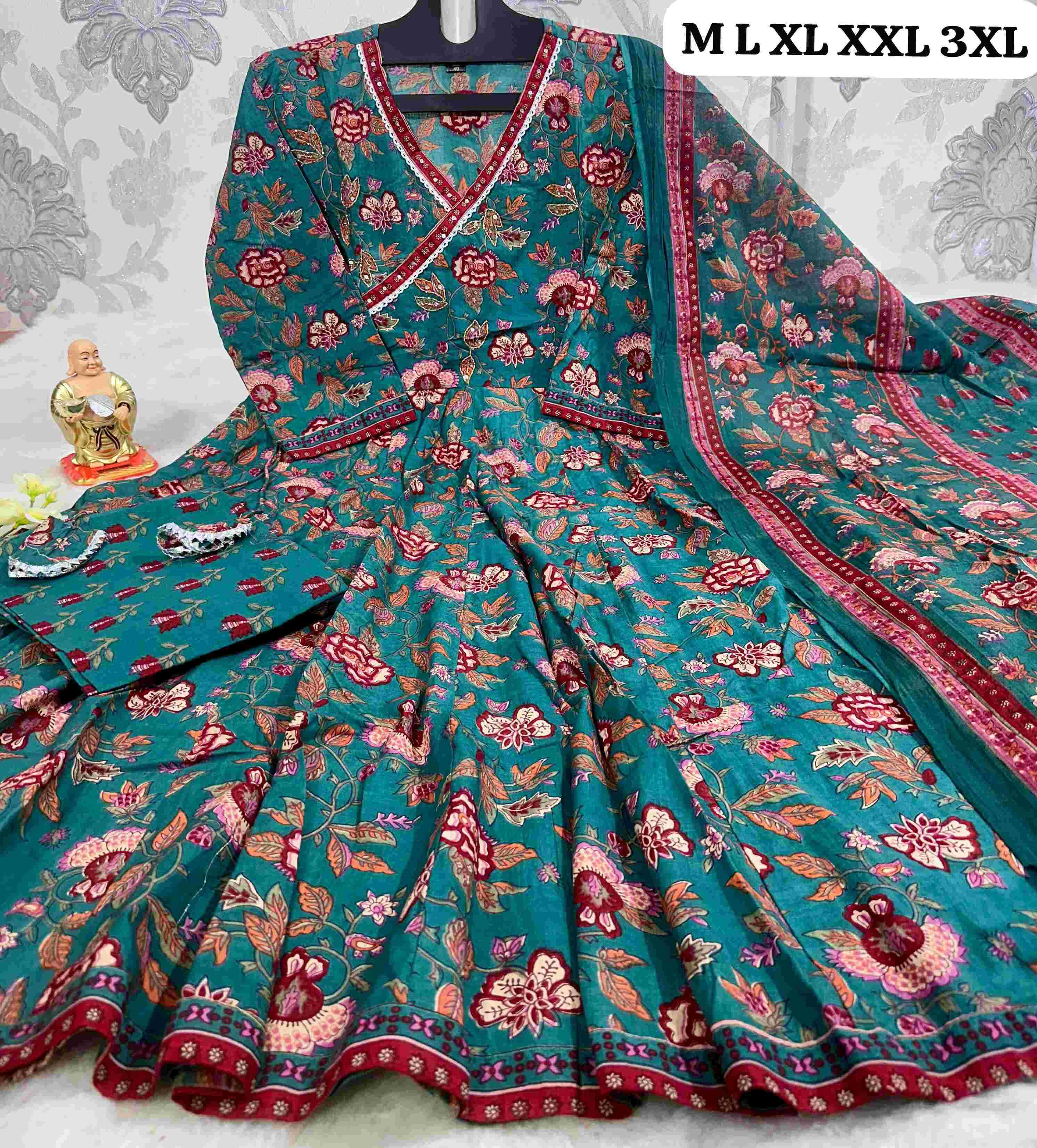 Ynf Cotton KESH256 RNF35 Kurti Wholesale Cotton Kurtis Anarkali Kurtis Embroidered Kurtis Manufacturer