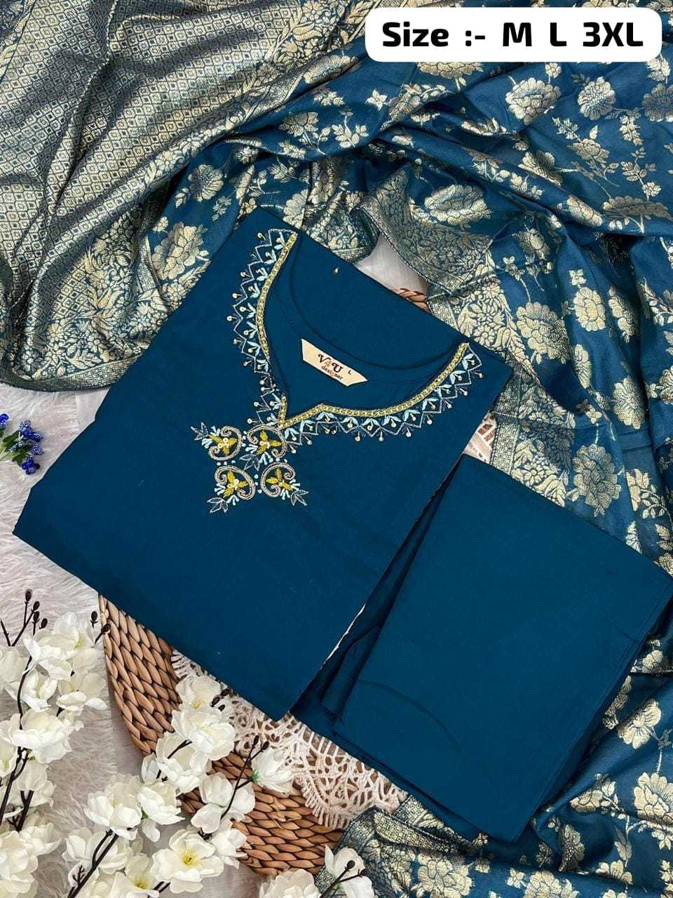 Ynf Cotton KESH256 RNF41 Suits & Dresses Wholesale Embroidery Suits Cotton Suits Bandhani Suits Manufacturer