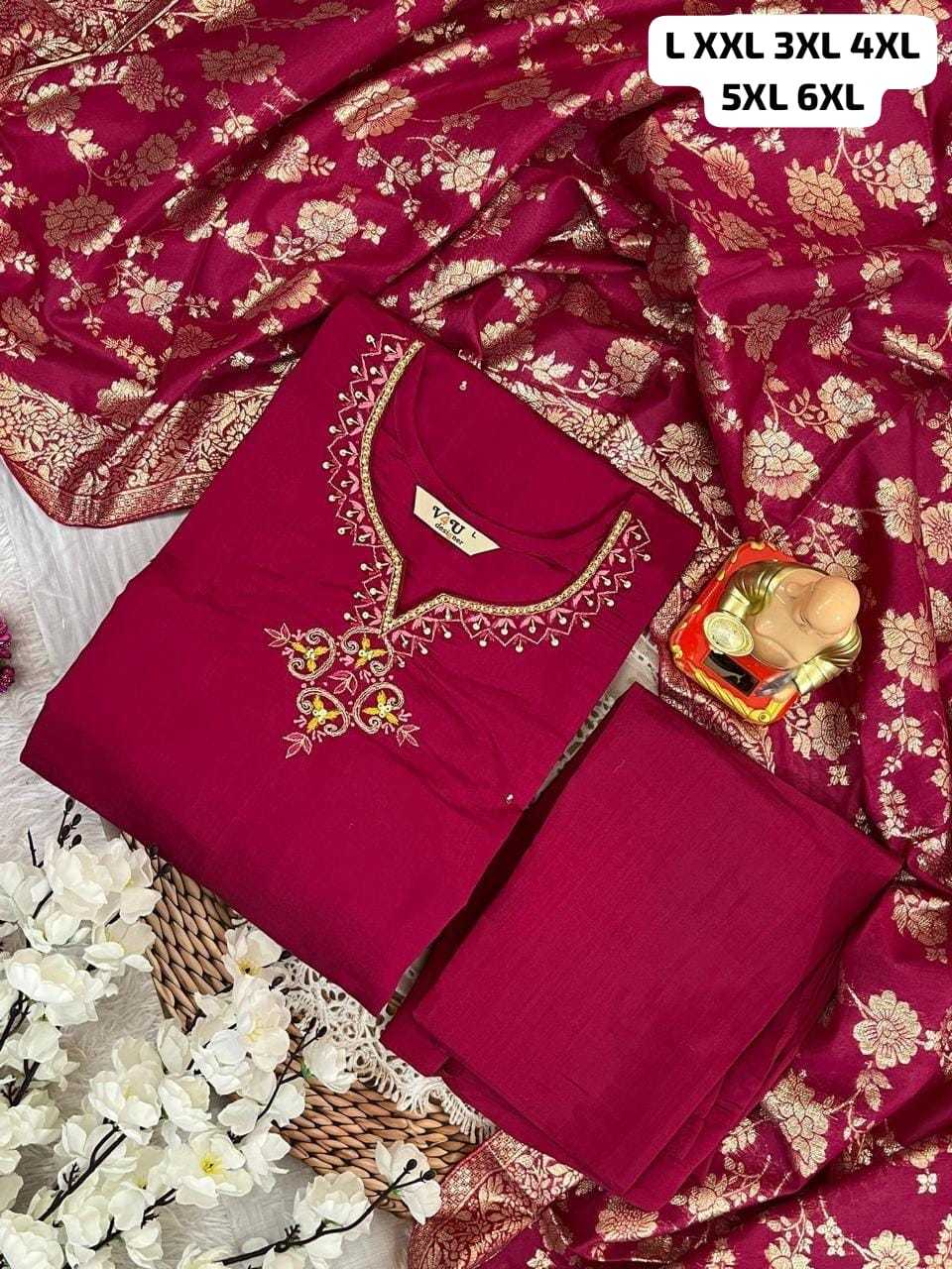 Ynf Cotton KESH256 RNF41 Suits & Dresses Wholesale Embroidery Suits Cotton Suits Bandhani Suits Manufacturer