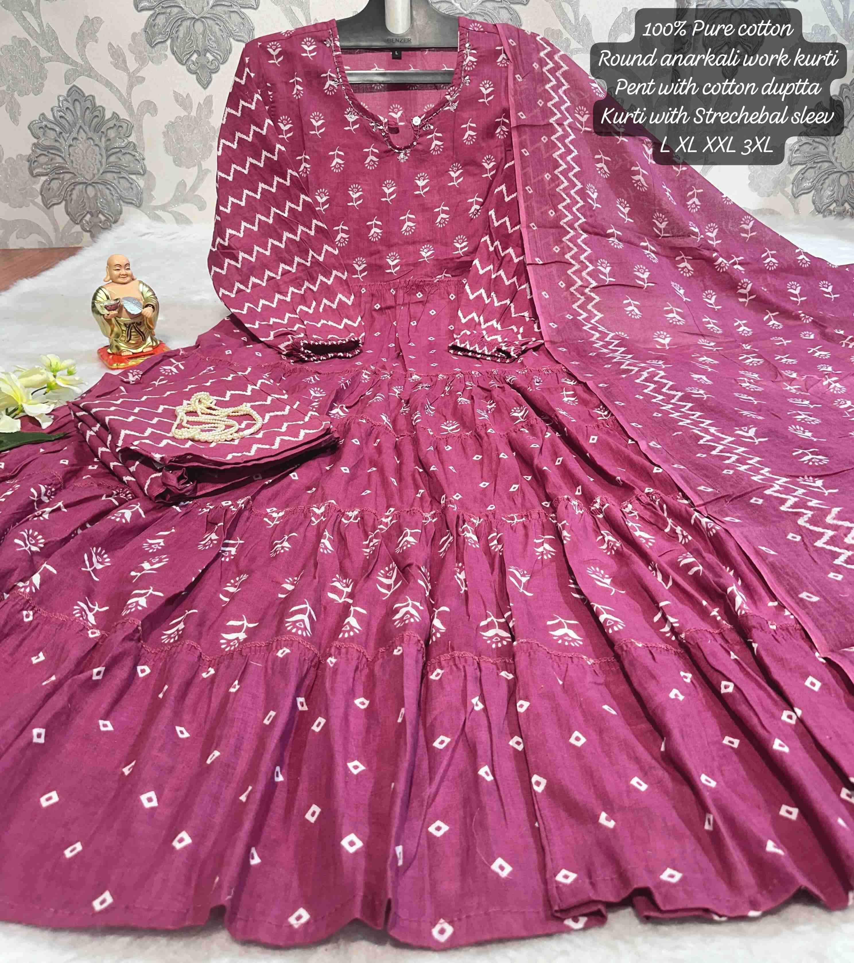 Ynf Cotton KESH256 RNF52 Kurti Wholesale Printed Kurtis Cotton Kurtis Anarkali Kurtis Manufacturer