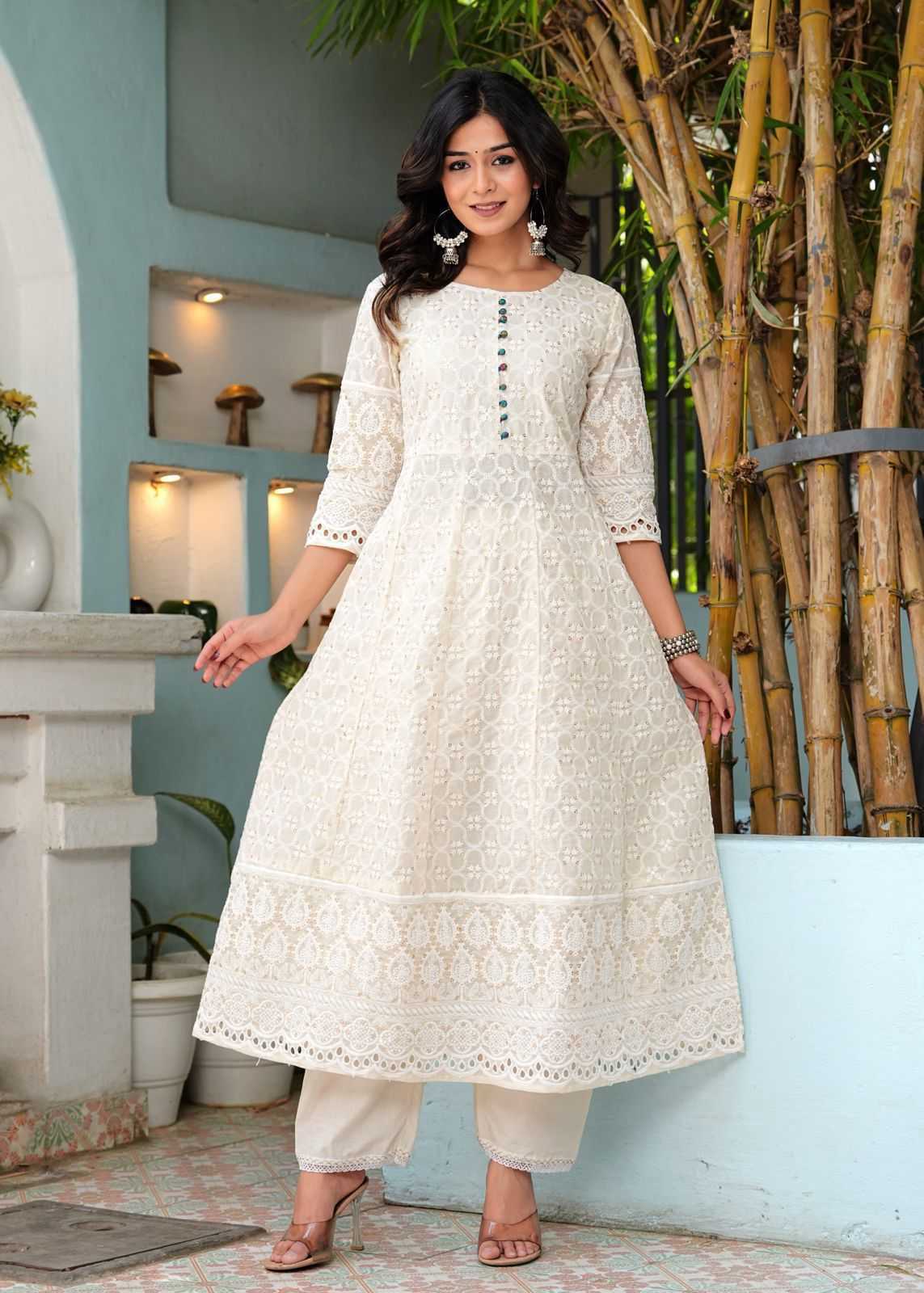 Ynf Cotton KESH256 RNF71 Kurti Wholesale Designer Kurtis Anarkali Kurtis Chikankari Kurtis Manufacturer