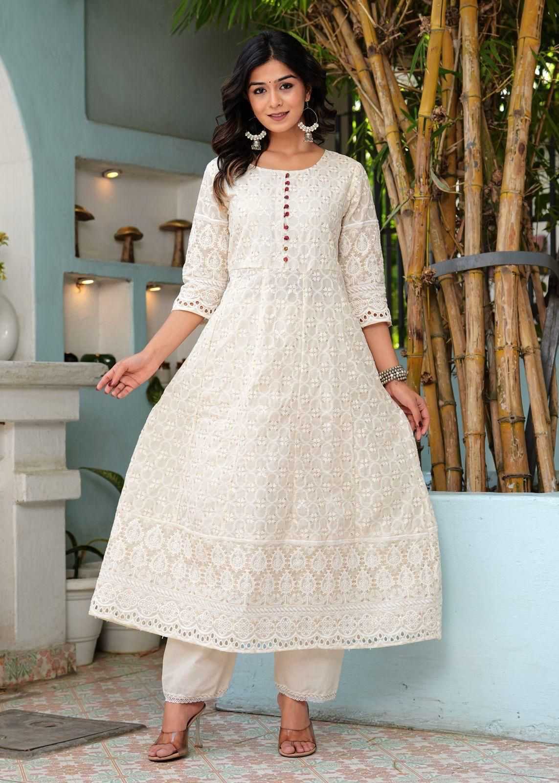 Ynf Cotton KESH256 RNF71 Kurti Wholesale Designer Kurtis Anarkali Kurtis Chikankari Kurtis Manufacturer