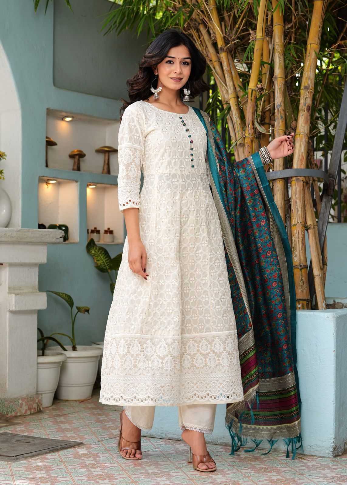 Ynf Cotton KESH256 RNF71 Kurti Wholesale Designer Kurtis Anarkali Kurtis Chikankari Kurtis Manufacturer