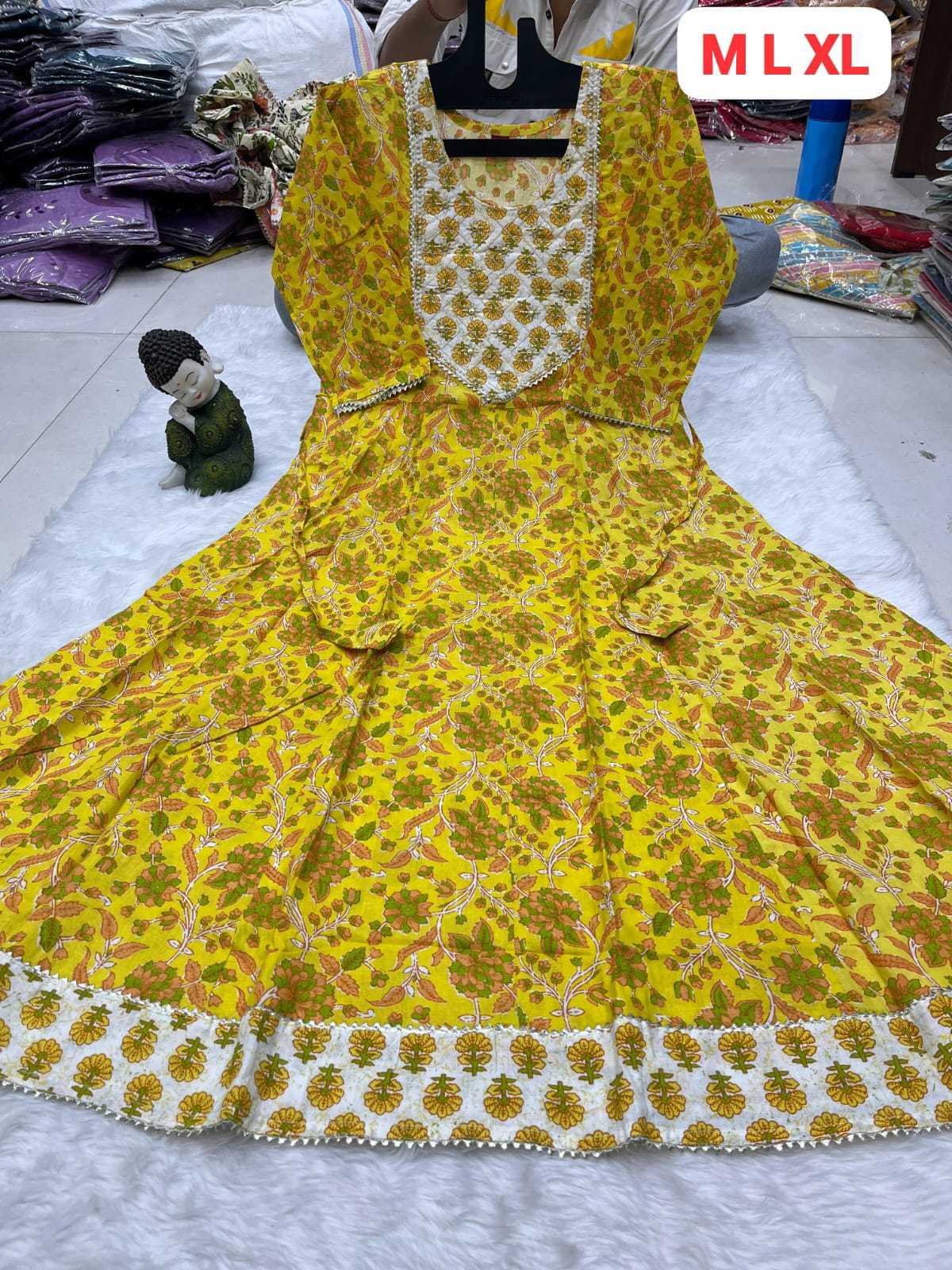 Ynf Cotton KESH258 VDA146 Gowns Wholesale Printed Gowns Fancy Gowns Anarkali Gown Manufacturer