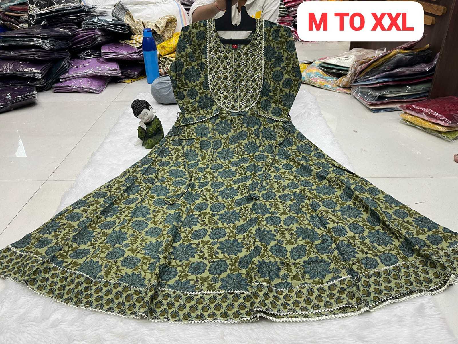 Ynf Cotton KESH258 VDA146 Gowns Wholesale Printed Gowns Fancy Gowns Anarkali Gown Manufacturer