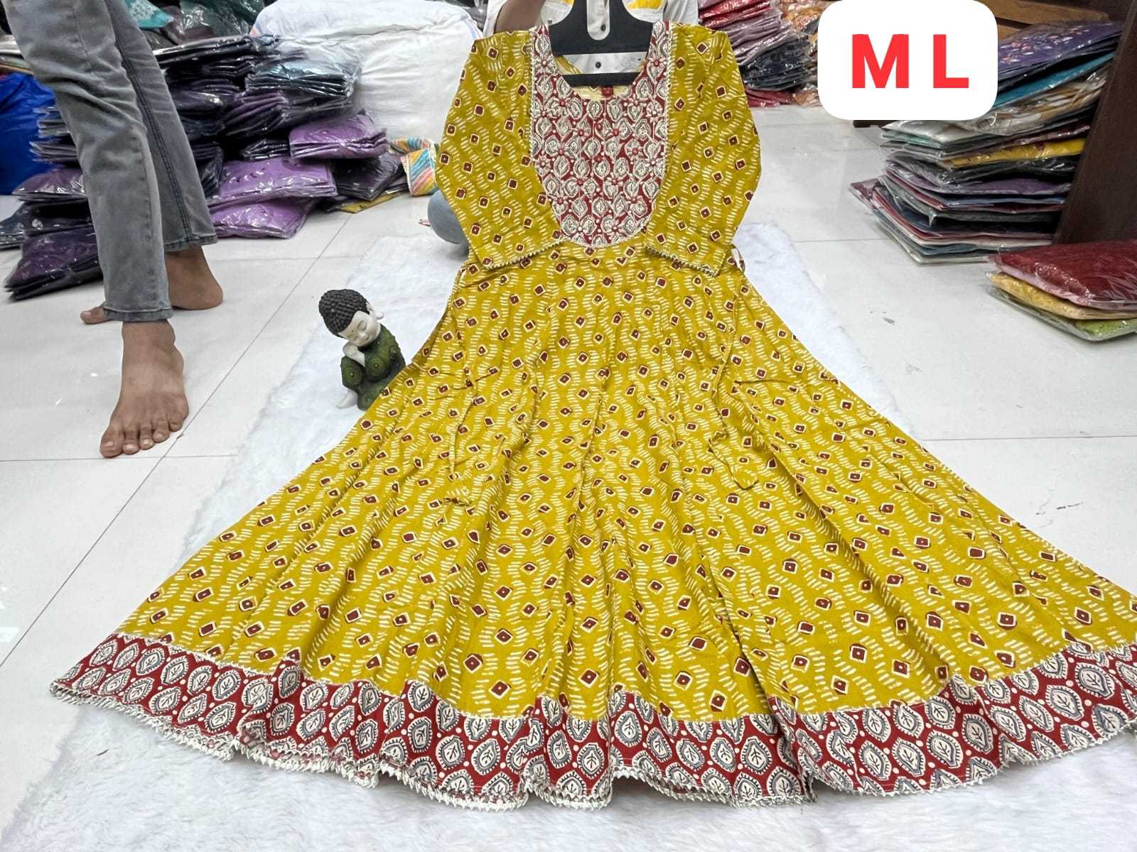 Ynf Cotton KESH258 VDA146 Gowns Wholesale Printed Gowns Fancy Gowns Anarkali Gown Manufacturer