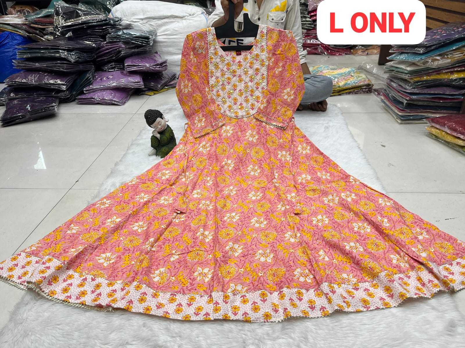 Ynf Cotton KESH258 VDA146 Gowns Wholesale Printed Gowns Fancy Gowns Anarkali Gown Manufacturer