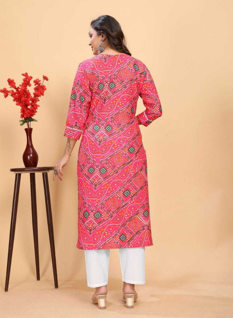 YNF COTTON KESH268 726 KURTI WHOLESALE COTTON PRINTED PINK KURTI MANUFACTURER