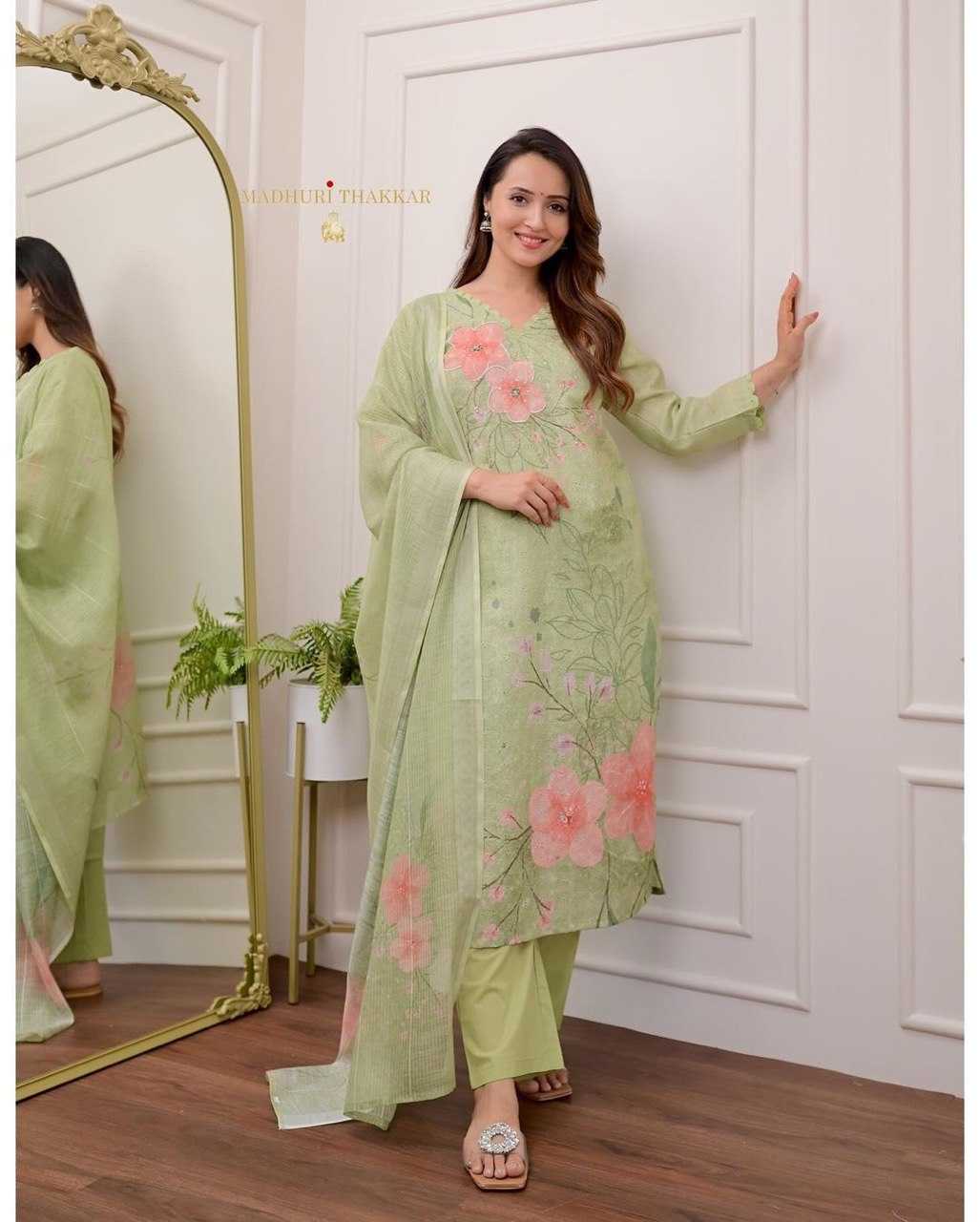 YNF COTTON KESH360 AKD06 SUIT WHOLESALE COTTON EMBROIDERY LADIES SUITS MANUFACTURER