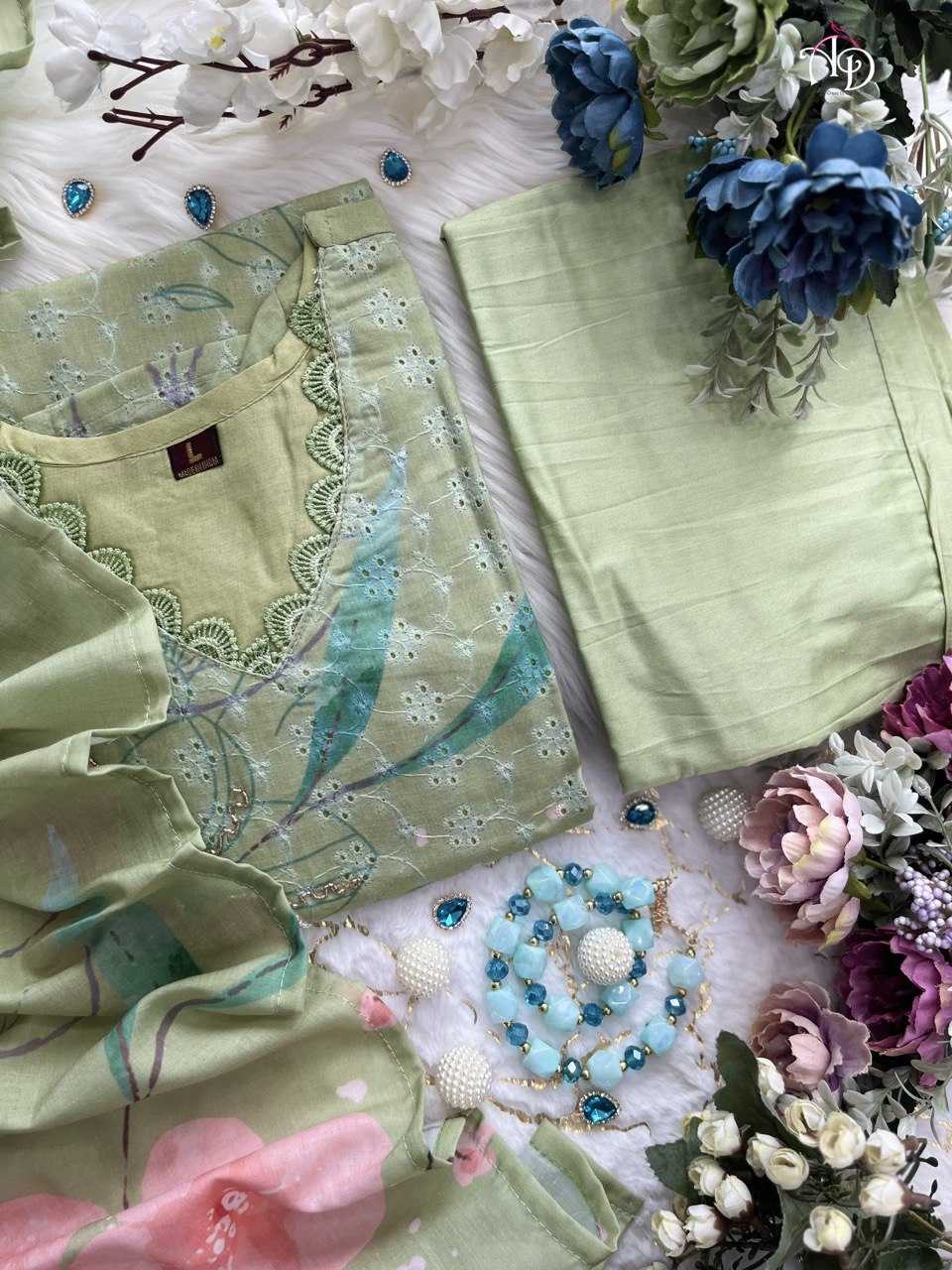 YNF COTTON KESH360 AKD06 SUIT WHOLESALE COTTON EMBROIDERY LADIES SUITS MANUFACTURER