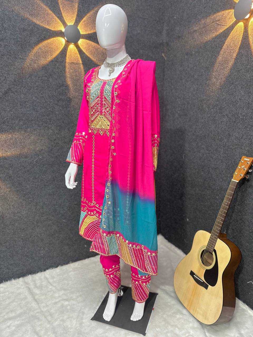 YNF COTTON KESH408 6004 SUIT WHOLESALE EMBROIDERY DESIGNER COTTON SUIT MANUFACTURER