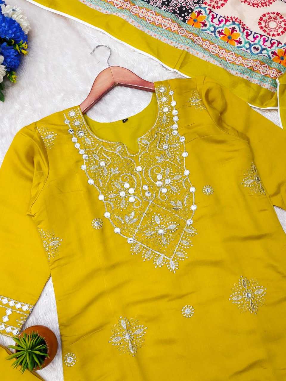 YNF COTTON KESH409 013 SUIT WHOLESALE EMBROIDERY DESIGNER COTTON SUIT MANUFACTURER