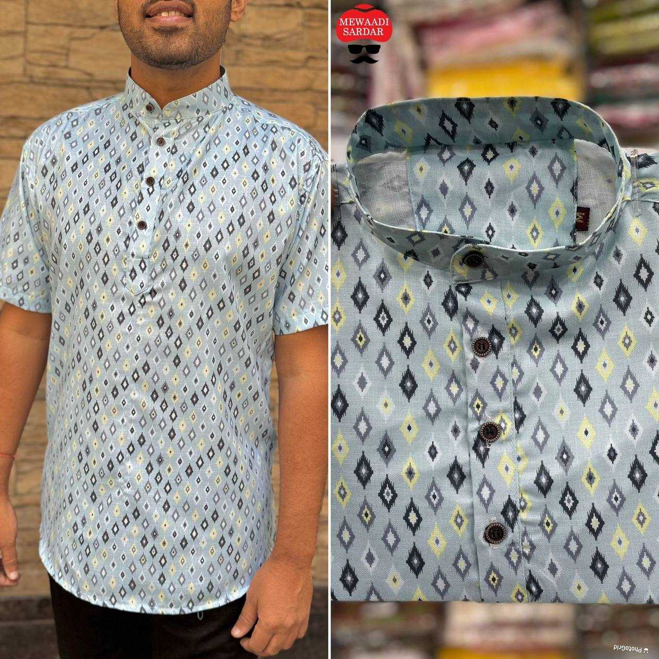 Ynf Cotton RIN125 Puspa Mens Wear Wholesale Mens Kurtas Casual Wear Men Short Kurta Manufacturer