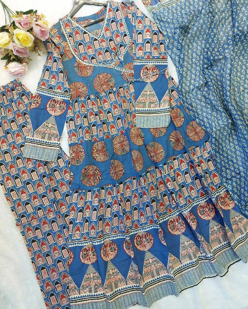 YNF COTTON RIN201 RRD53 SUITS & DRESSES WHOLESALE PRINTED LADIES ANARKALI  SUITS  MANUFACTURER