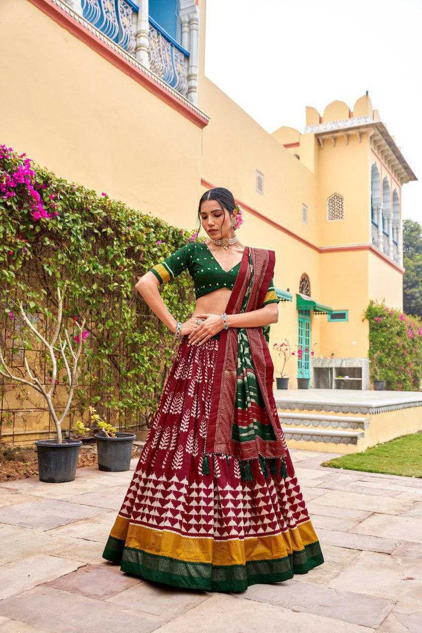 YNF DOLA  KESH187 BATIKA  LEHENGA WHOLESALE FANCY PRINTED CHANIYA CHOLI LEHENGAS  MANUFACTURER