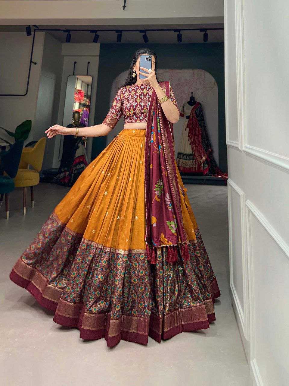 YNF DOLA KESH187 Fuldi   LEHENGA WHOLESALE FANCY PRINTED CHANIYA CHOLI LEHENGAS  MANUFACTURER