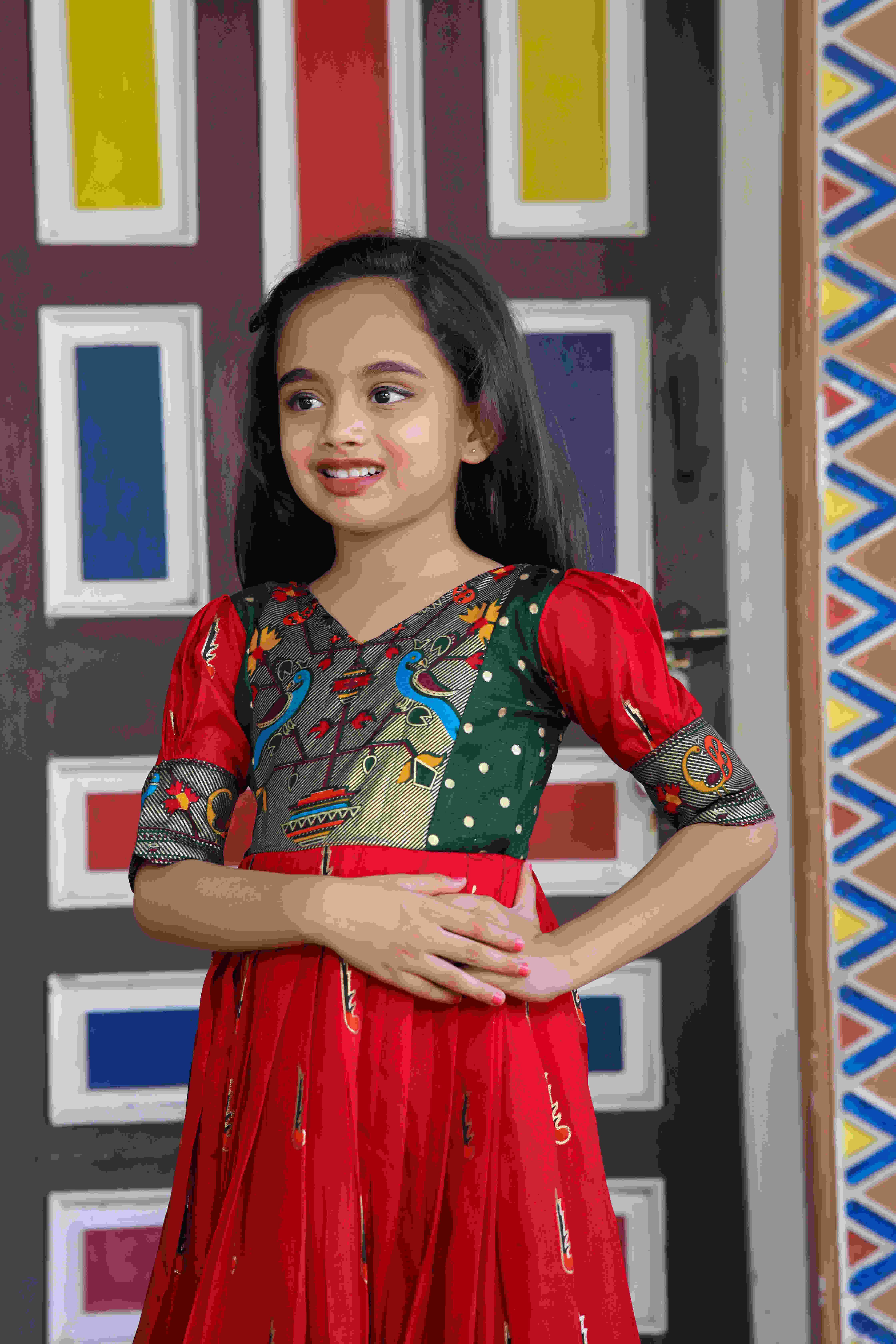 Ynf Dola Silk KESH215 1019 Kids Wear Wholesale Kids Gown Kids Frocks Kids Designer Frock Manufacturer