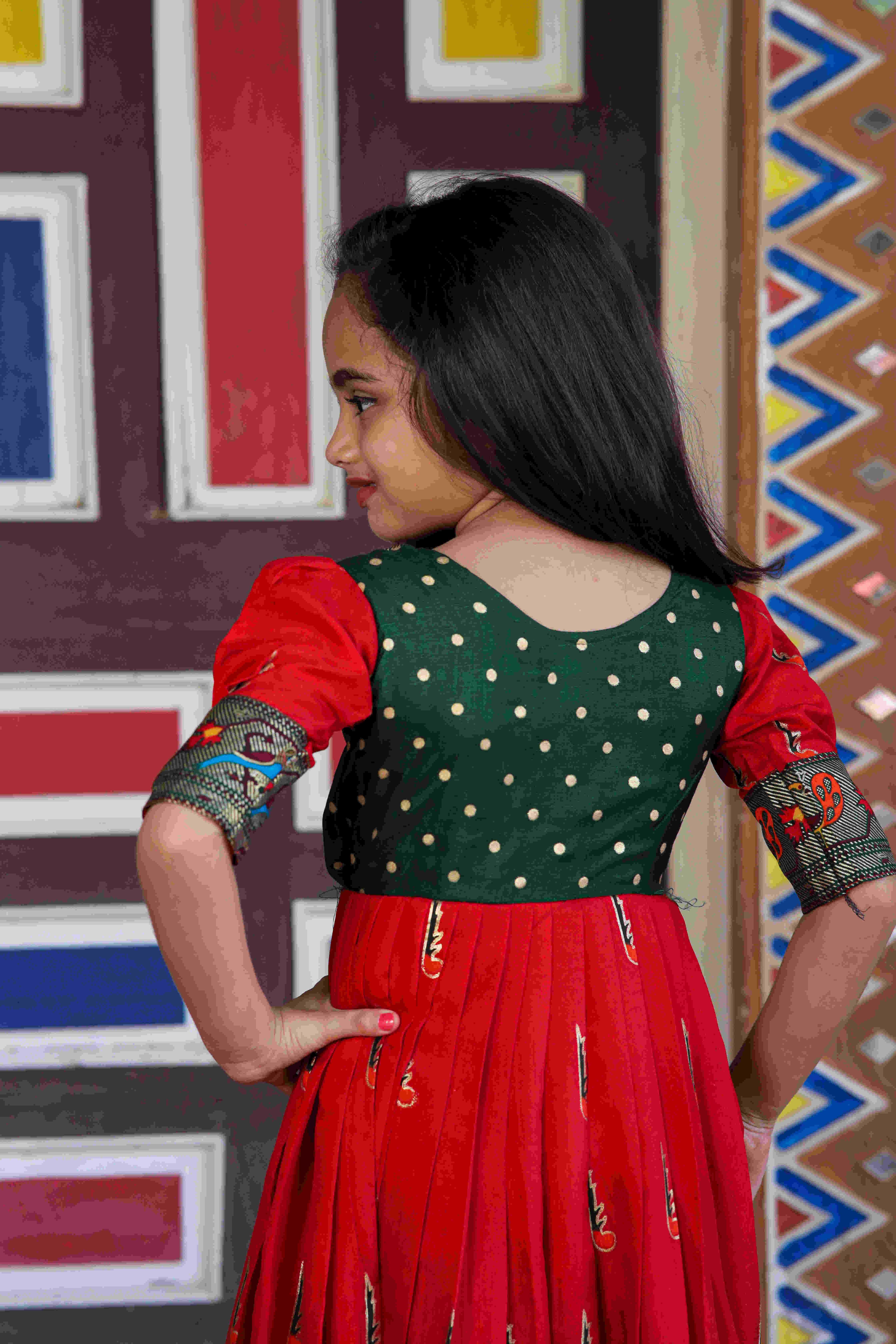 Ynf Dola Silk KESH215 1019 Kids Wear Wholesale Kids Gown Kids Frocks Kids Designer Frock Manufacturer