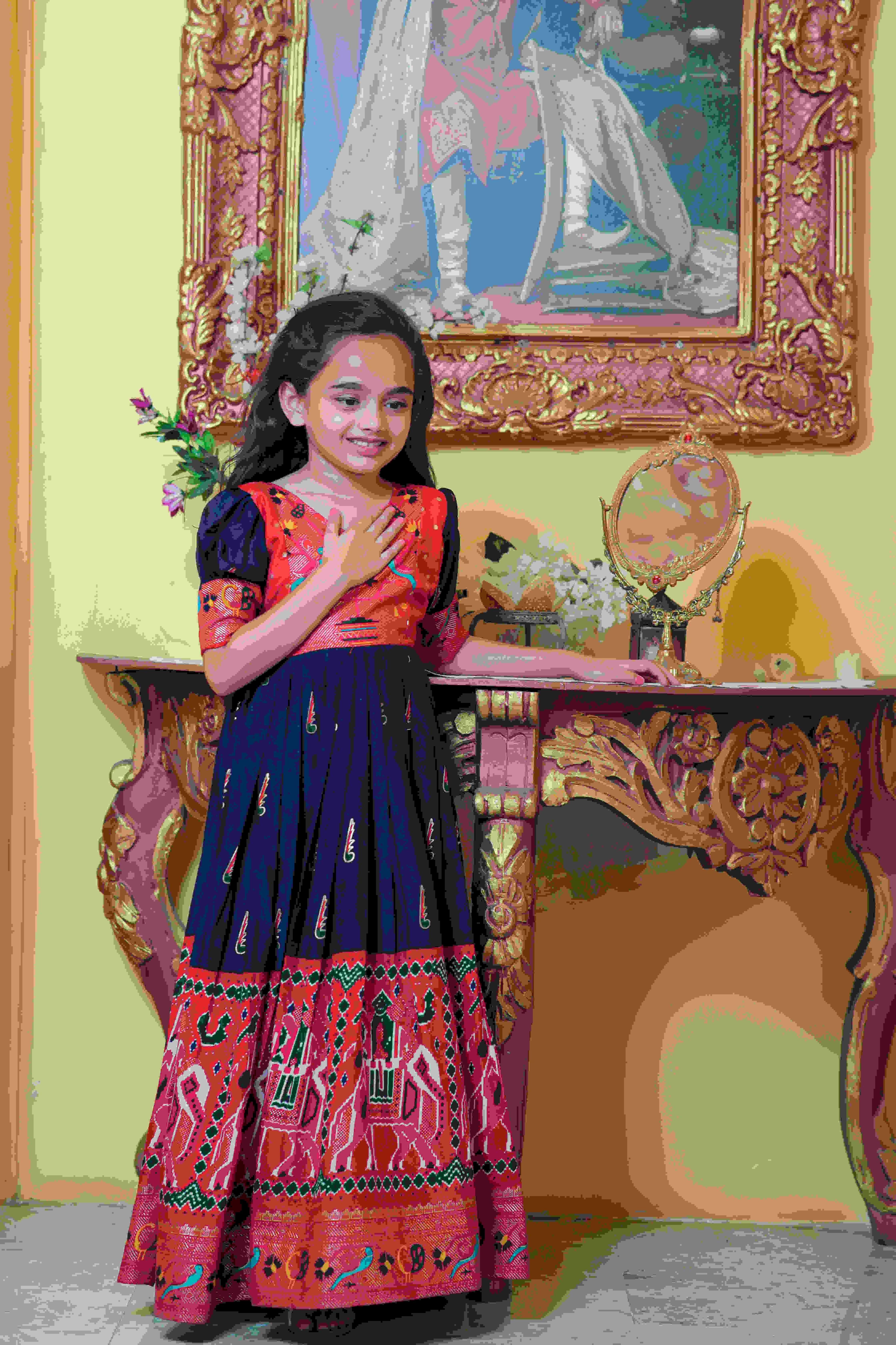 Ynf Dola Silk KESH215 1019 Kids Wear Wholesale Kids Gown Kids Frocks Kids Designer Frock Manufacturer