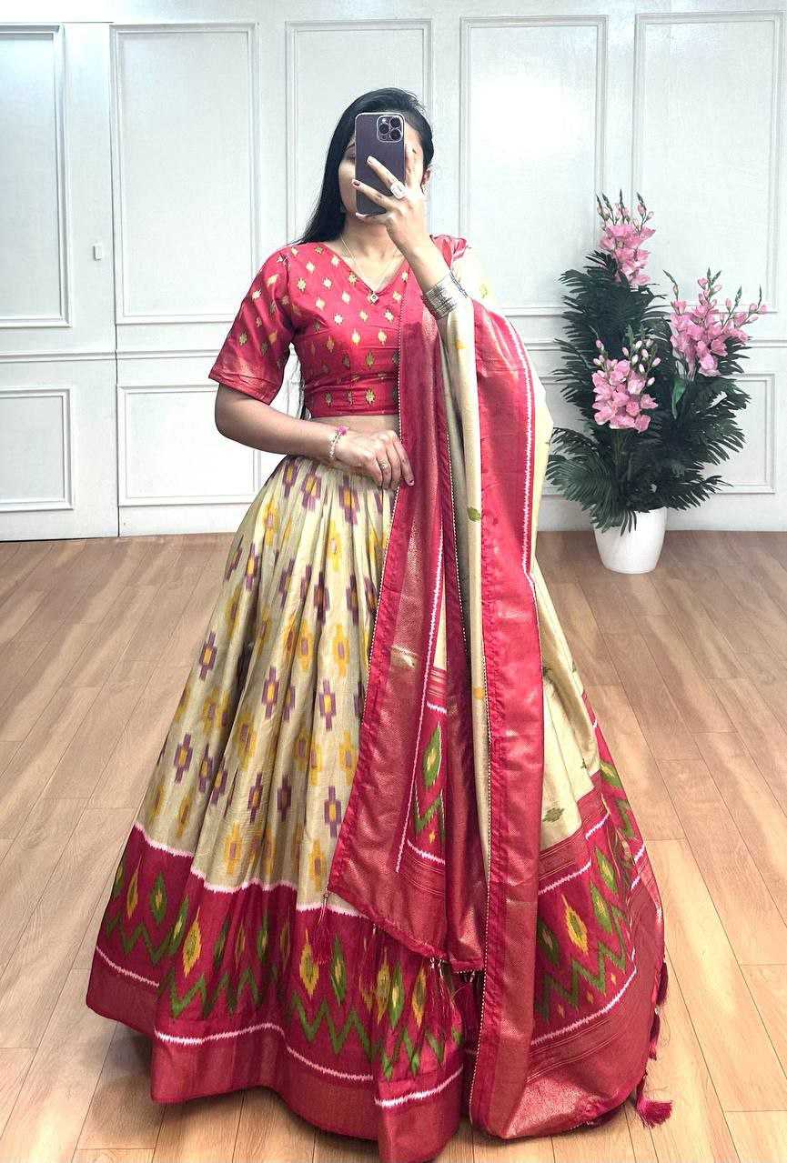 Ynf Dola Silk RIN131 ZICKZACK Lehengas Wholesale Fancy Lehenga Printed Lehenga Gota Patti Lehenga Manufacturer