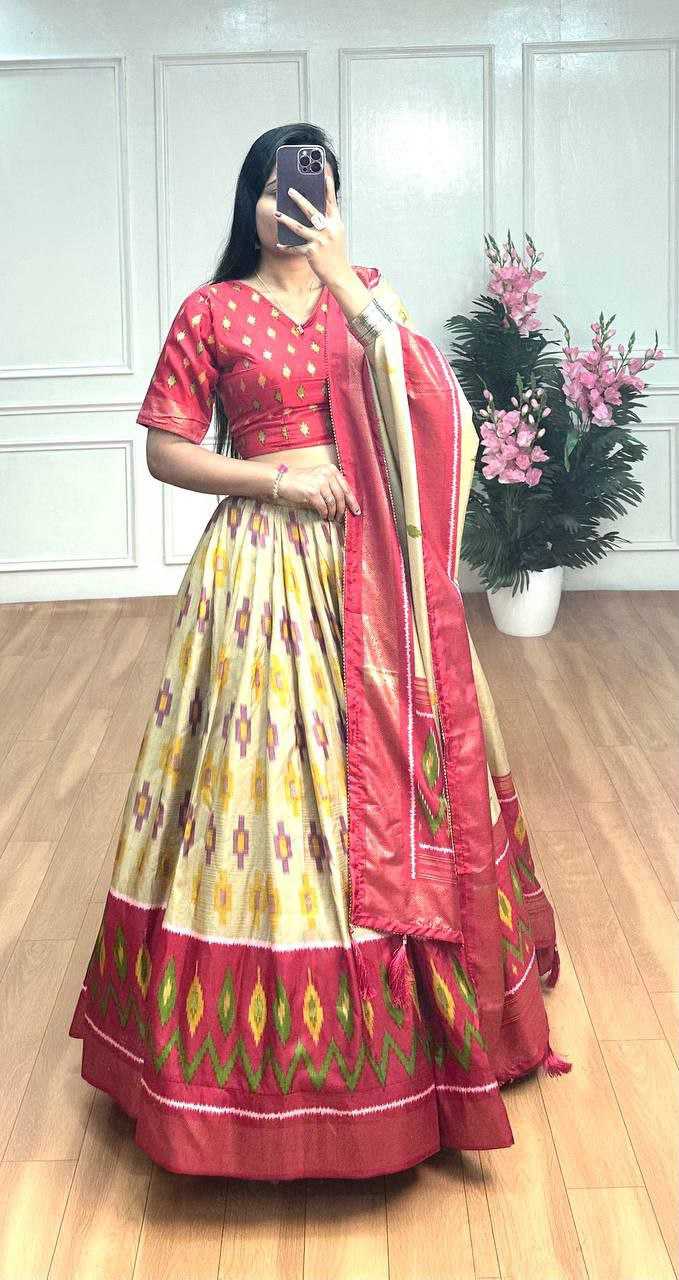 Ynf Dola Silk RIN131 ZICKZACK Lehengas Wholesale Fancy Lehenga Printed Lehenga Gota Patti Lehenga Manufacturer