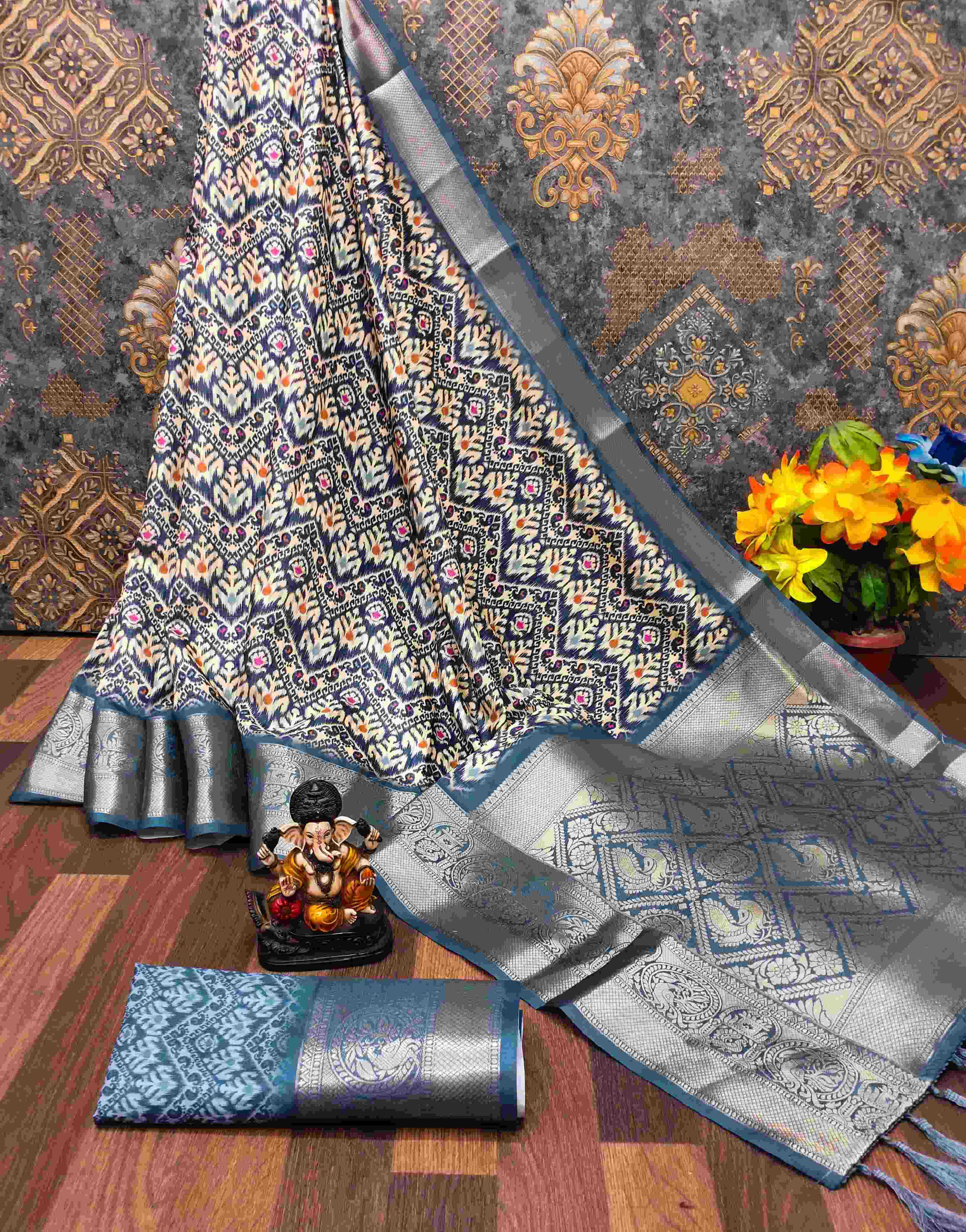 YNF DOLA SILK RIN183 PRAGATI SILK SAREE WHOLESALE DOLA SILK IKKAR PRINTED SILK SAREE MANUFACTURER