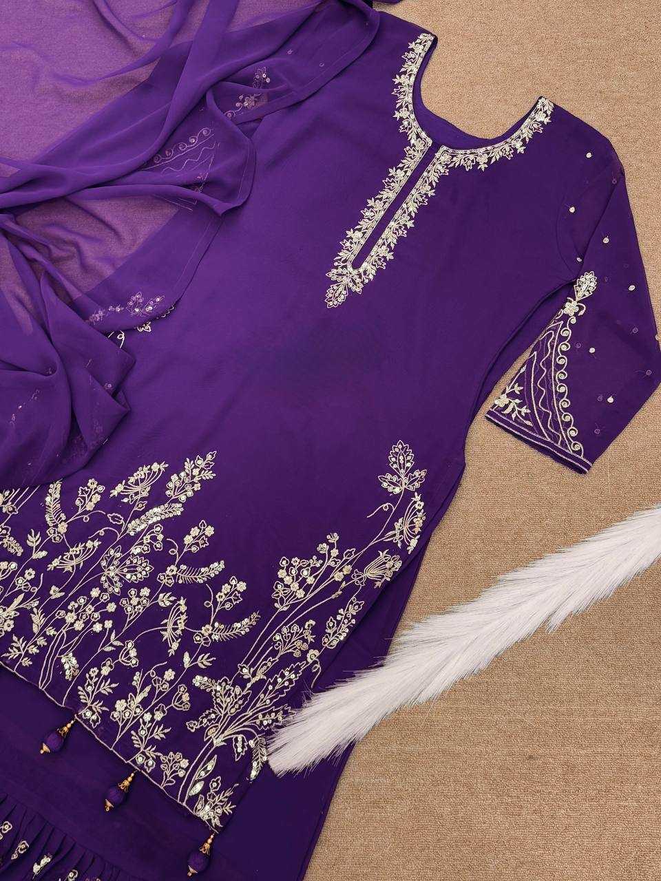 YNF FAUX GEORGETTE KESH228 577 SUIT WHOLESALE GEORGETTE EMBROIDERED SAHARA SALWAR SUIT MANUFACTURER