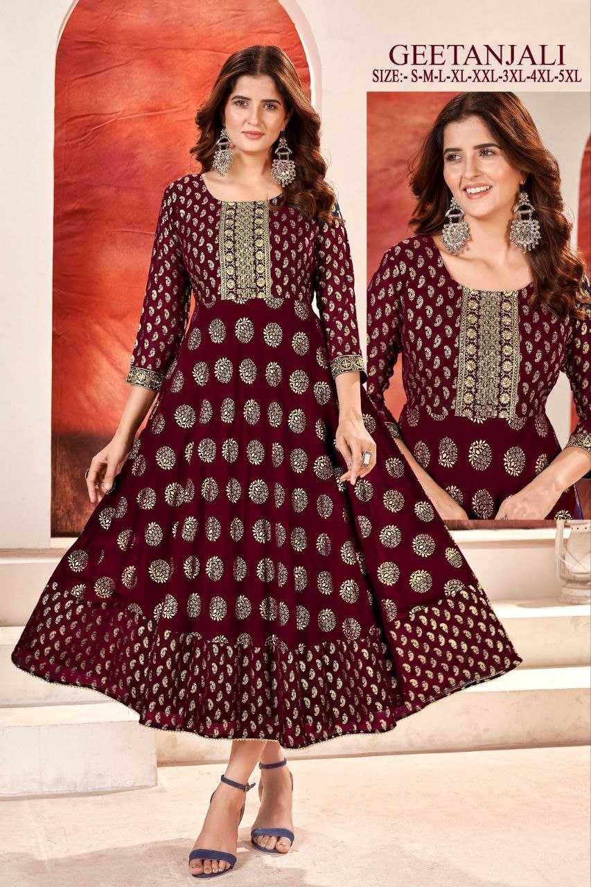 Ynf Faux Georgette KESH246 GEETANJALI Suits & Dresses Wholesale Ladies Suits Embroidery Suits Gown Dresses Manufacturer