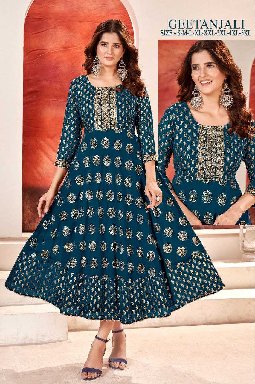 Ynf Faux Georgette KESH246 GEETANJALI Suits & Dresses Wholesale Ladies Suits Embroidery Suits Gown Dresses Manufacturer