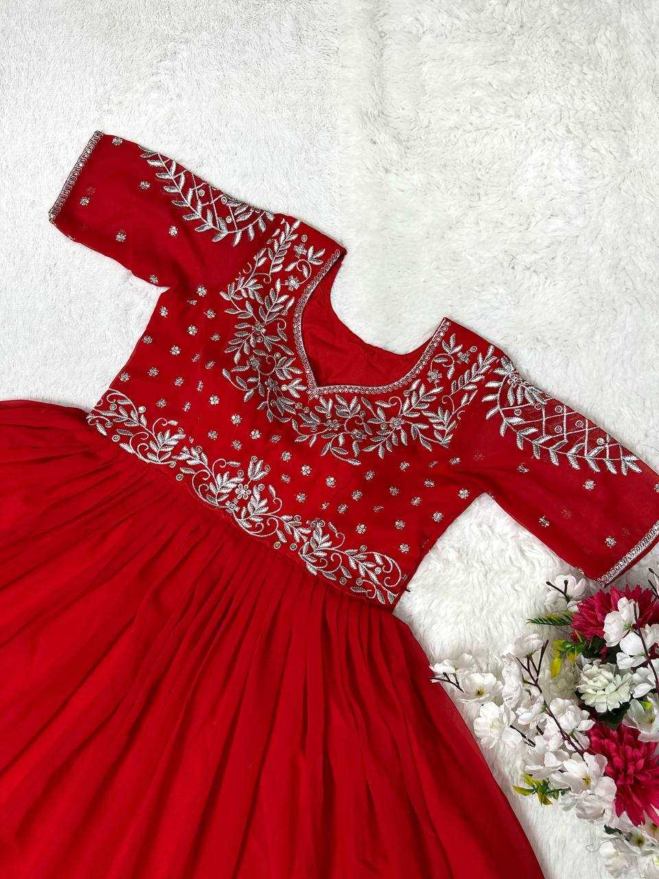 YNF FAUX GEORGETTE KESH367 127 GOWNS WHOLESALE EMBROIDERY GEORGETTE SEQUIN GOWNS MANUFACTURER