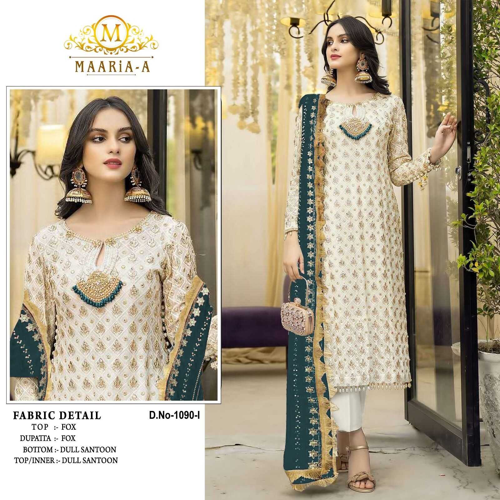 Ynf Faux Georgette KESH379 1090 Suits & Dresses Wholesale Embroidery Suits Georgette Suit Semi Stitched Suits Manufacturer