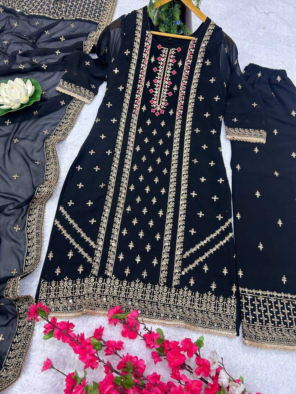 YNF FAUX GEORGETTE KESH399 3102 SUITS & DRESSES WHOLESALE GEORGETTE EMBROIDERY PAKISTANI SUITS MANUFACTURER