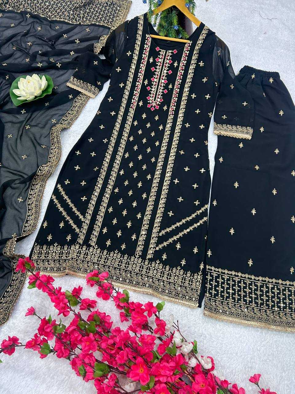 YNF FAUX GEORGETTE KESH399 3102 SUITS & DRESSES WHOLESALE GEORGETTE EMBROIDERY PAKISTANI SUITS MANUFACTURER