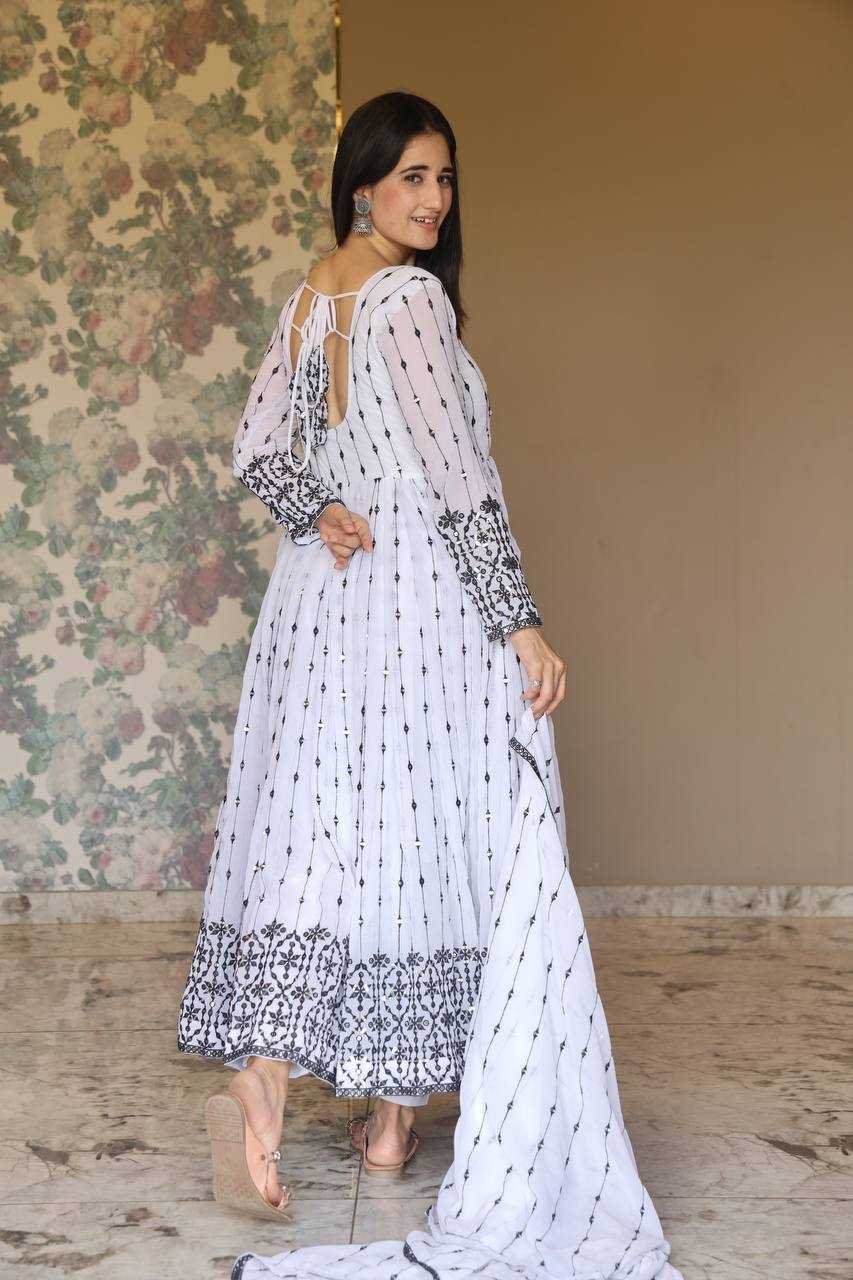 YNF FAUX GEORGETTE KESH408 6036 SUIT WHOLESALE EMBROIDERED GEORGETTE DESIGNER SUIT MANUFACTURER