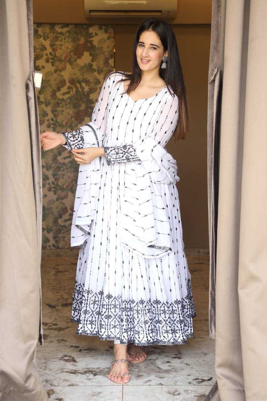 YNF FAUX GEORGETTE KESH408 6036 SUIT WHOLESALE EMBROIDERED GEORGETTE DESIGNER SUIT MANUFACTURER