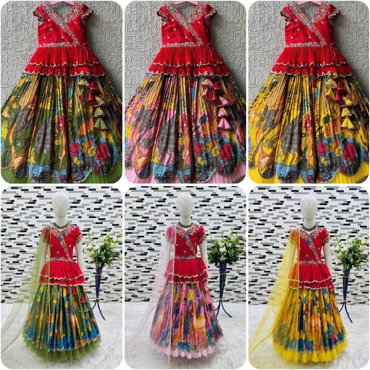 Ynf Faux Georgette RIN154 187 Kids Wear Wholesale Kids Lehenga Girls Ethnic Wear Baby Girl Lehenga Manufacturer