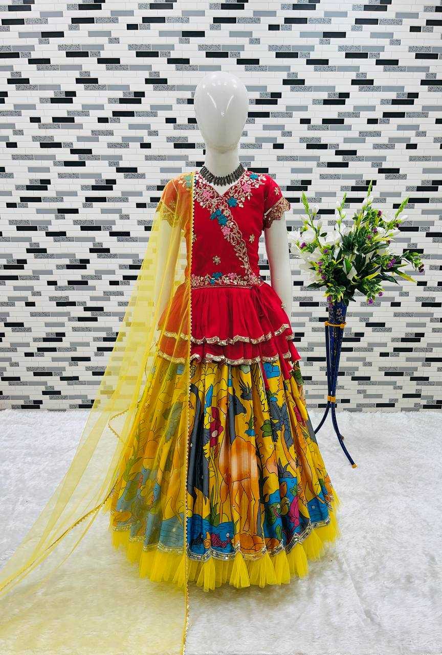 Ynf Faux Georgette RIN154 187 Kids Wear Wholesale Kids Lehenga Girls Ethnic Wear Baby Girl Lehenga Manufacturer