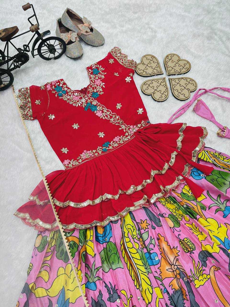 Ynf Faux Georgette RIN154 187 Kids Wear Wholesale Kids Lehenga Girls Ethnic Wear Baby Girl Lehenga Manufacturer