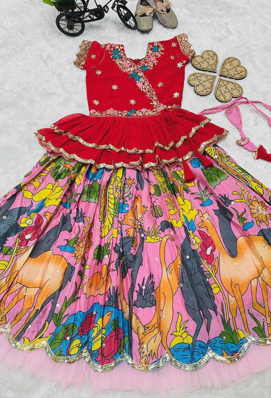 Ynf Faux Georgette RIN154 187 Kids Wear Wholesale Kids Lehenga Girls Ethnic Wear Baby Girl Lehenga Manufacturer